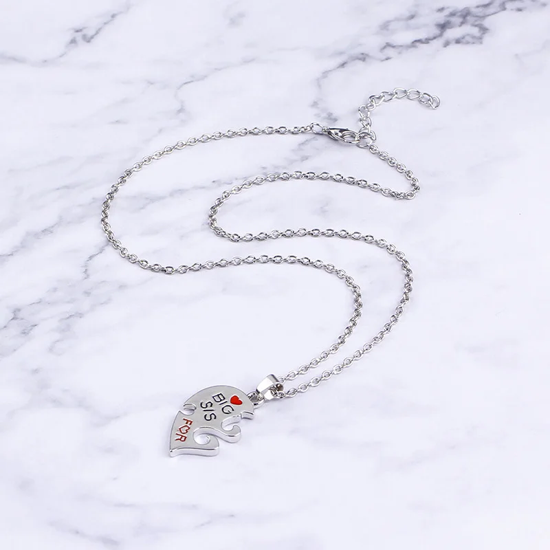 Мода 2 шт./компл. большая сестра Лил СИС старшая лучшая навсегда реальное ожерелье