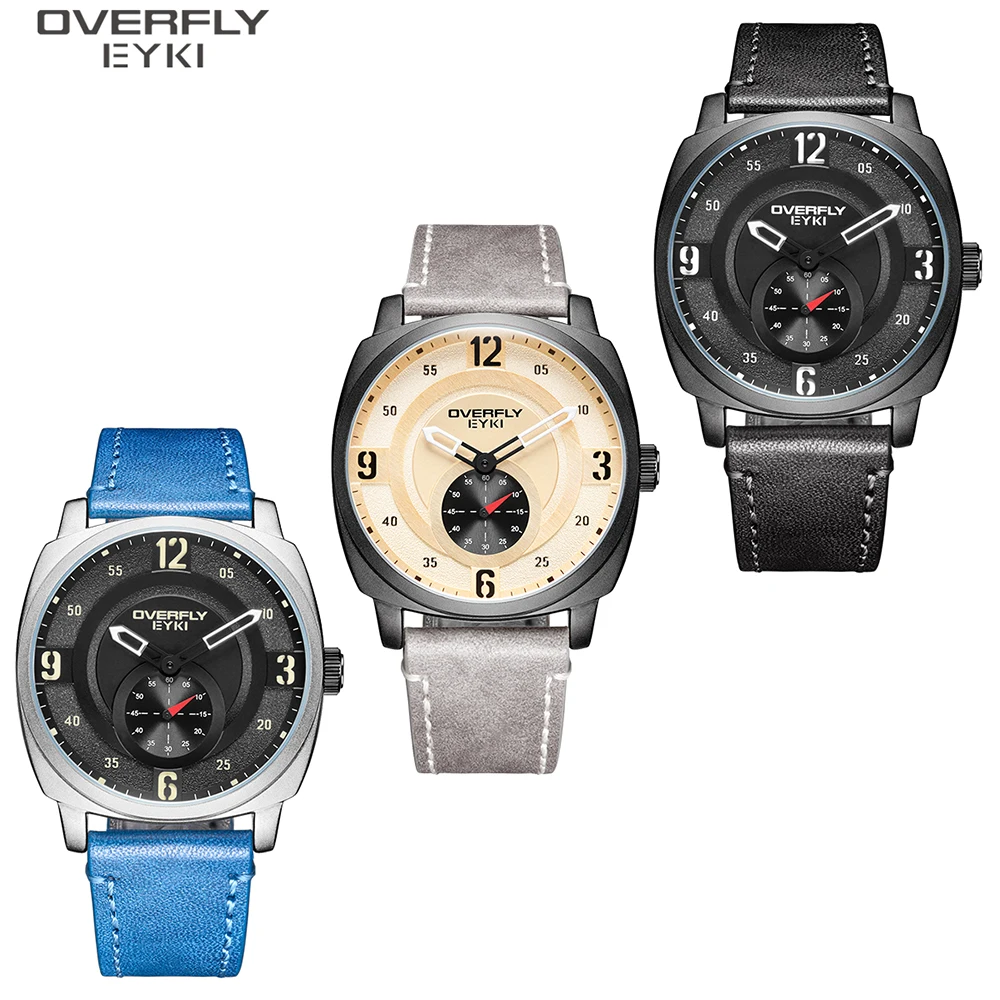 Часы наручные EYKI мужские кварцевые модные водонепроницаемые спортивные