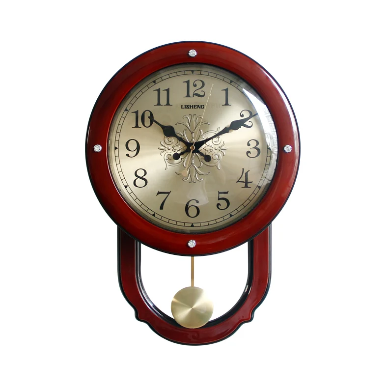 3d большие настенные часы винтажные европейские бесшумные с маятником для