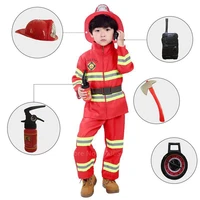 halloween cosplay kids firefighter uniform children sam fireman role play work clothing suit boy girl performance party costumes