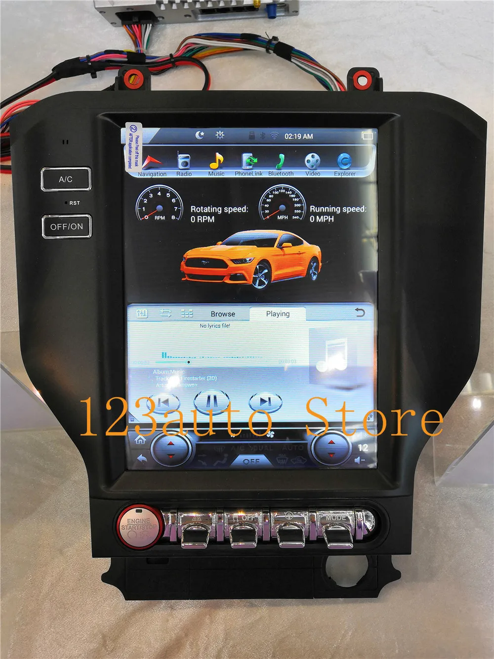 10 4 ''вертикальный экран Tesla Style Android 9 0 автомобильный DVD GPS плеер NAVI для Ford Mustang