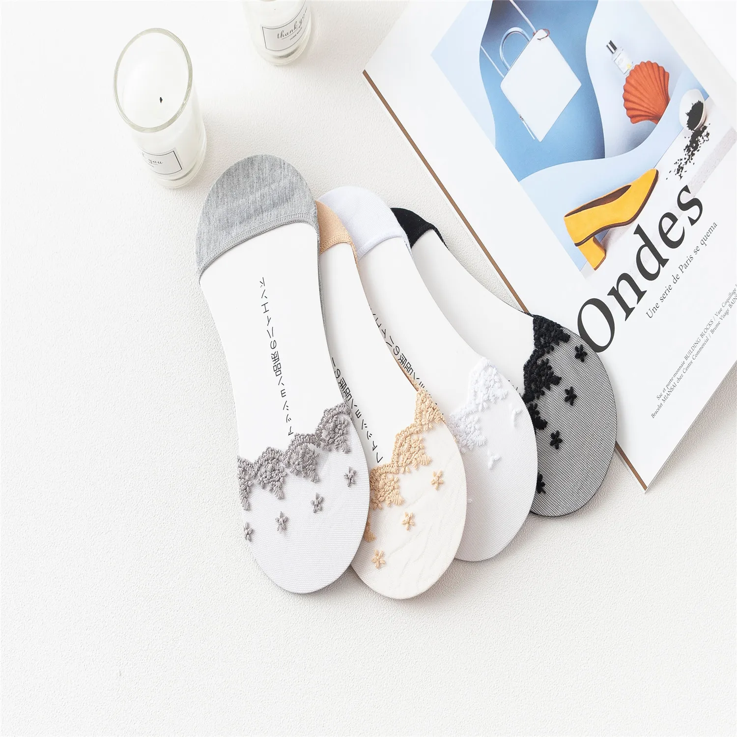 Новинка весна лето шелковые сетчатые хлопковые невидимые носки изысканное