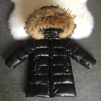 new 2020 fashion girls winter coats for boys child down jackets outerwear waterproof medium long thick real fur hooded 1 14y