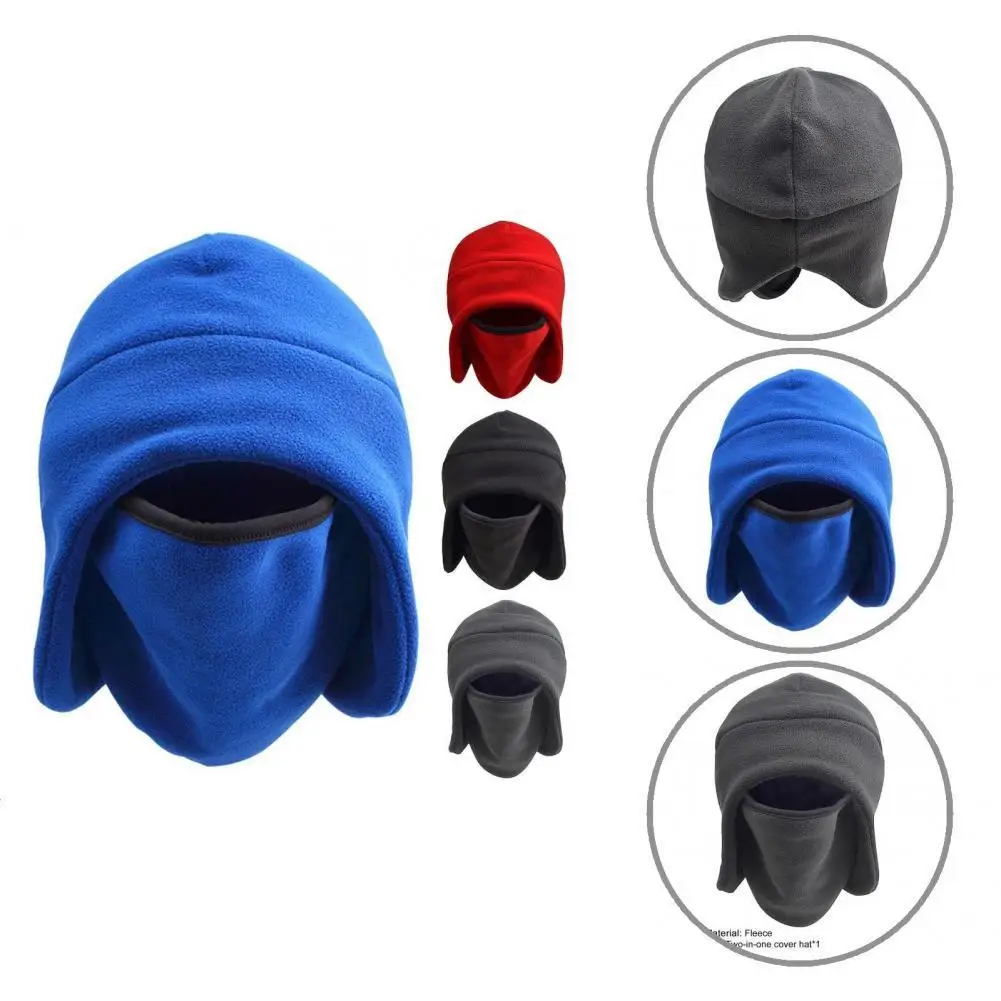

Warm Soft Fabric Solid Color Fleece Lined Unisex Earflap Hat for Outdoor