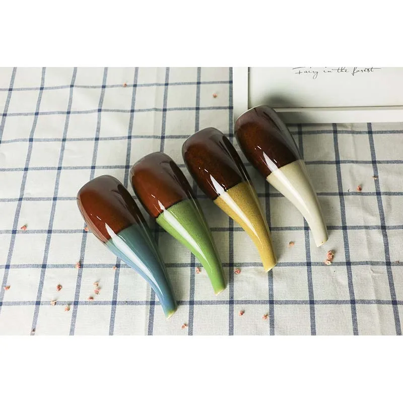 Разноцветная керамическая ваза с цветами нежные украшения для комнаты цветочный