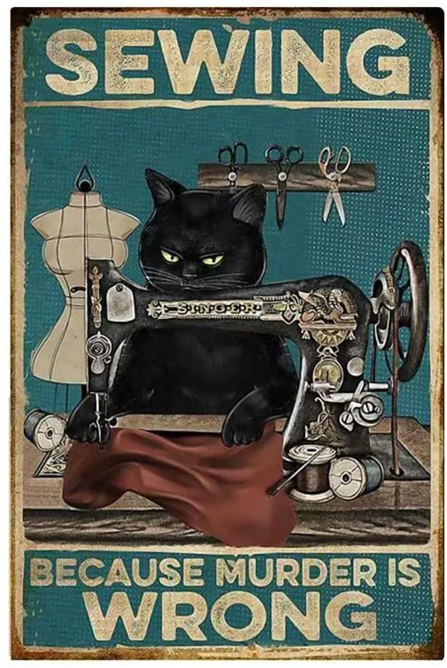 

Lovely Black Cat Tea Metal Sign Black Cat Organic Soap Retro Metal Tin Sign Vintage Aluminum Sign Home Coffee Wall Decoration