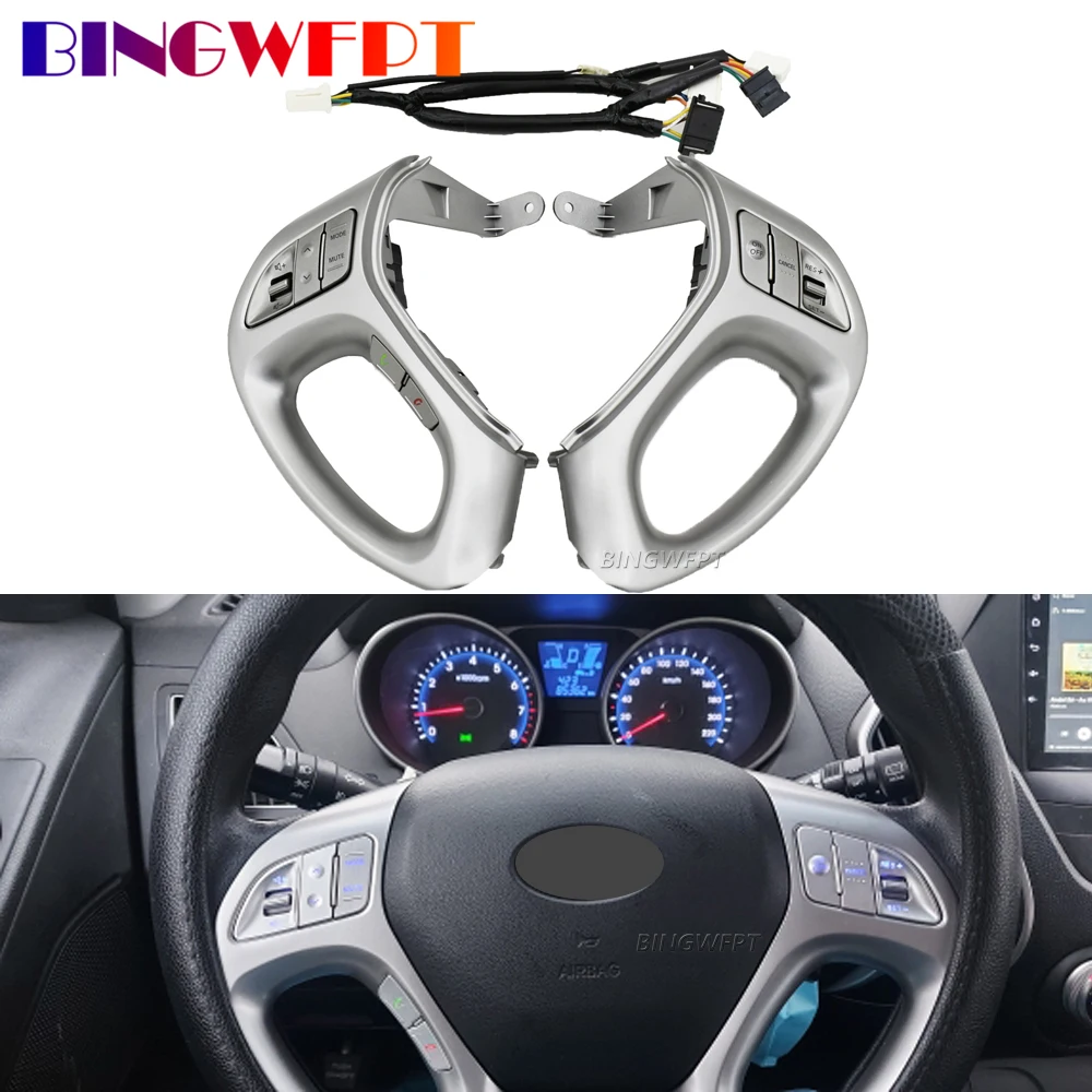 

Multi Function Remote Control Buttons Steering Wheel Button Audio Channel Cruise Control For 2010-2017 Hyundai ix35