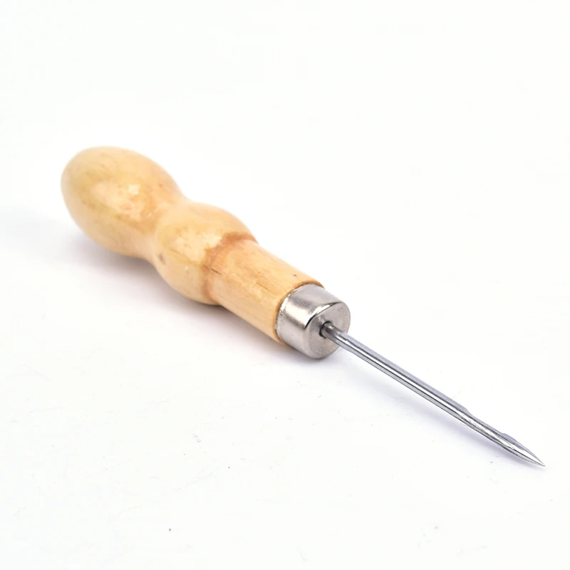 2 шт. тканевая кожаная швейная обувь инструмент с деревянной ручкой ручная