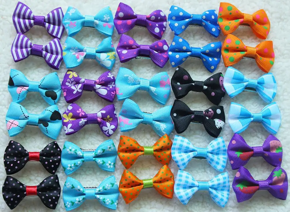 

20pcs Valentine's Day Dog pet hair bows boy girl dog Bowknots pet hair Clips dog pet hair accessories grooming product