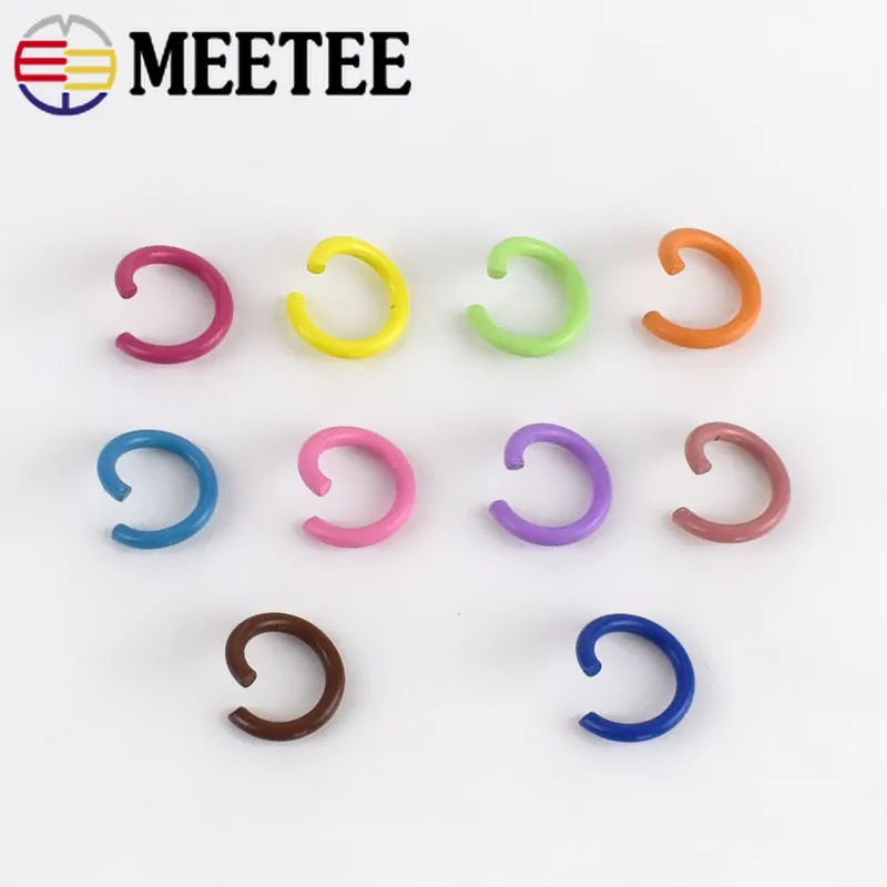 Meetee 100pcs 1.2*8mm Candy Colors Small Metal Ring Connection Opening O Rings Buckle DIY Key Chain Bag Jewelry Accessory BD480 | Дом и сад