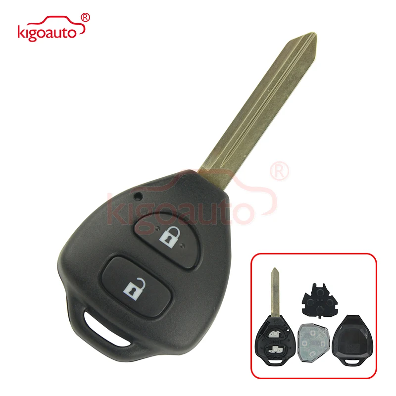 Kigoauto ключ для Toyota Auris Corolla Verso Yaris 2 кнопки 434 МГц Toy47 лезвие 4D67 4d70G чип 2009 2010 2011 2012