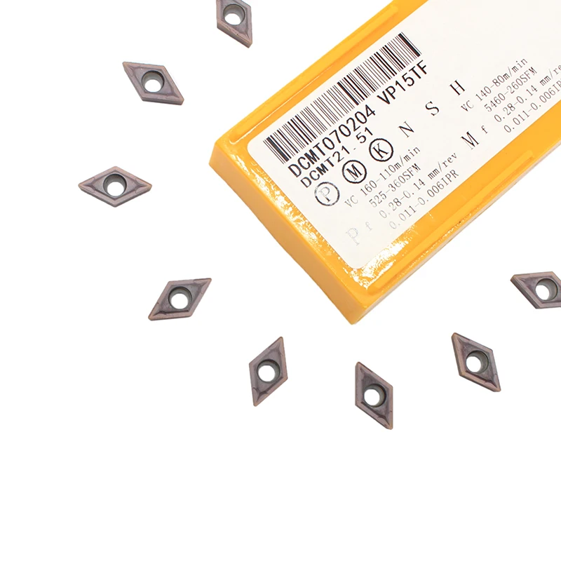 DCMT070204 VP15TF твердосплавные вставки внутренний токарный инструмент DCMT 070204 торцевые