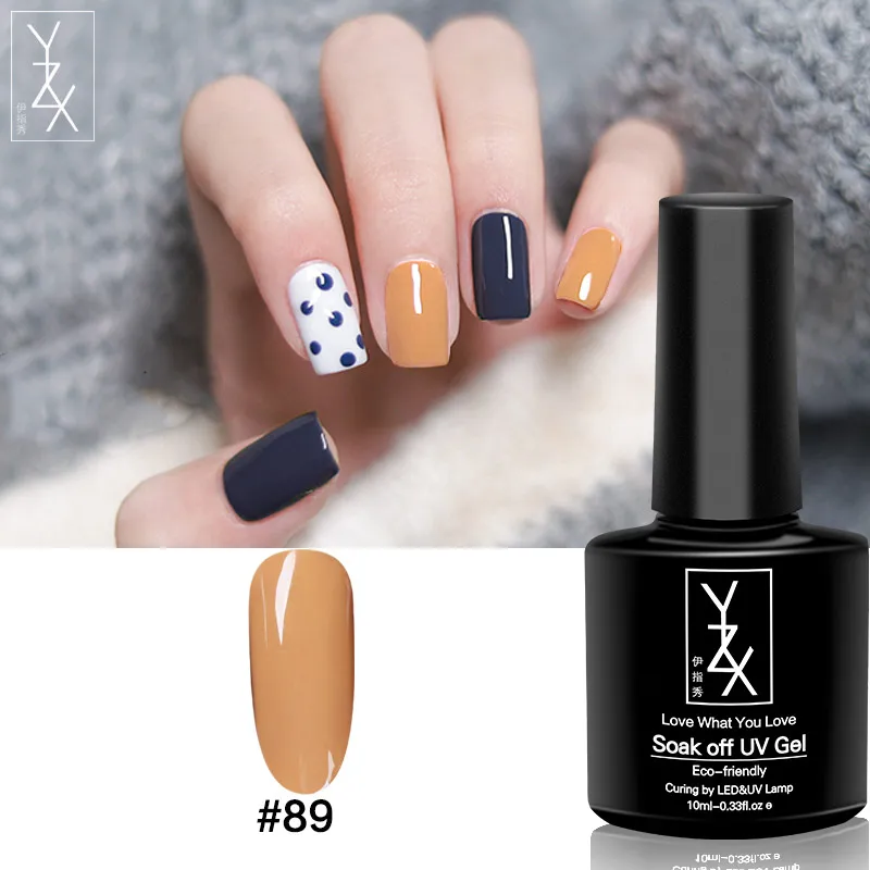 Color89 YXZ Осенняя Серия кофейного цвета лак для ногтей отмачиваемый УФ лак Гелевый лак для основы матовое верхнее покрытие 10 мл Эмаль Гель лак для ногтей - Цвет: Color89