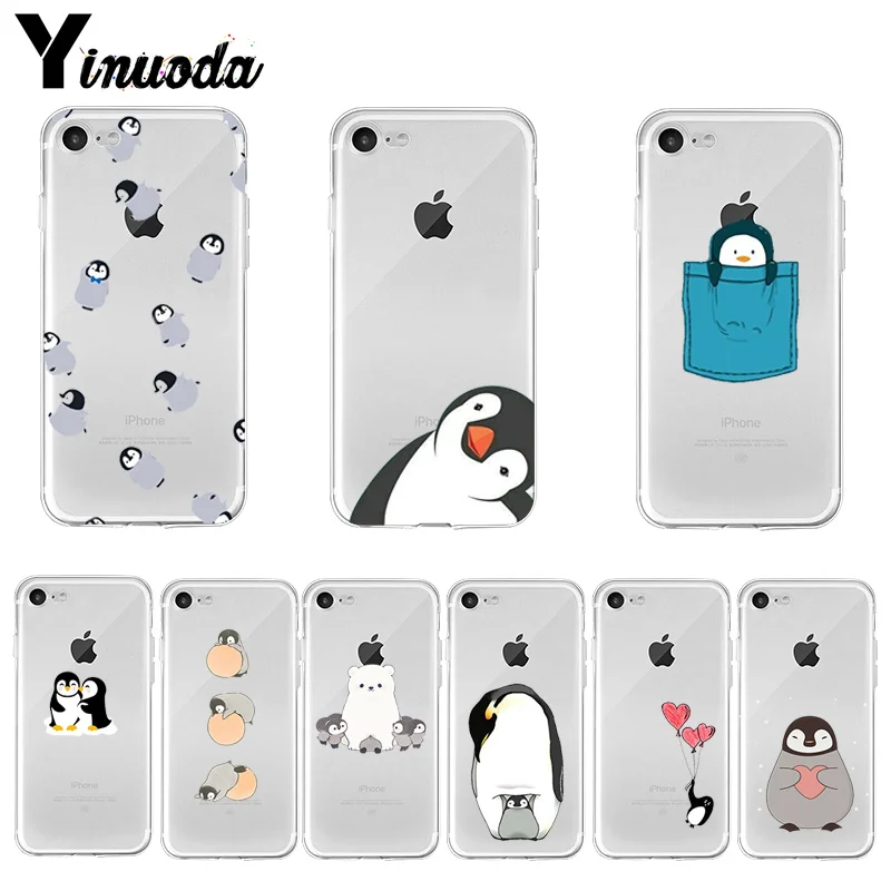 Чехол Yinuoda из мягкого ТПУ для телефона с милым пингвином аксессуары чехол iPhone 8 7 6