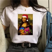 new summer spoof mona lisa printing t shirts women aesthetics funny tshirts casual short sleeves tops female streetclothing