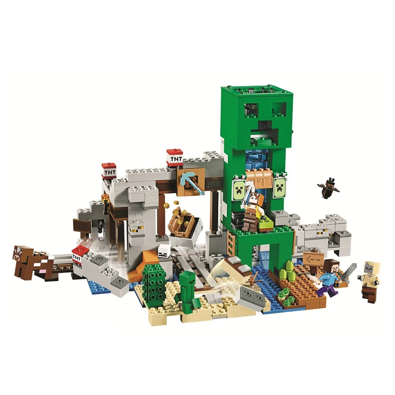 

830+pcs Compatible 21155 My World The Creeper Mine Building Block Bricks Toy