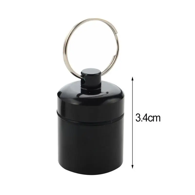 

Outdoor Waterproof Mini Aluminum Alloy Pill Box Waterproof Earplug With Ring Box Key Container Money Storage Portable Seale G4K9