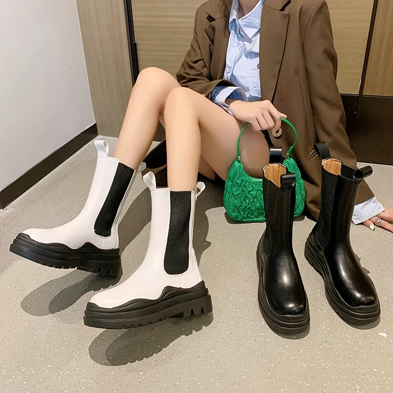 Женские ботинки Blwbyl модные Универсальные челси из натуральной кожи удобные