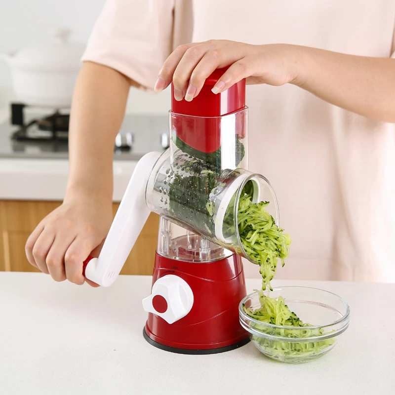 3 In1Manual Vegetable Cutter Slicer Multifunctional Round Mandoline Potato Cheese Kitchen Gadgets Accessories | Дом и сад