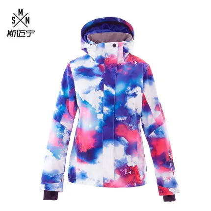Color 7 SMN лыжный костюм для взрослых женщин Зимний водонепроницаемый дышащий Теплый сноуборд куртка нагрудники брюки ветрозащитный Открытый Сноуборд костюм - Цвет: Color 7