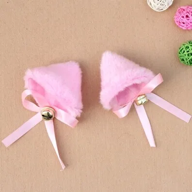 Женская плюшевая заколка для косплея черная белая кошачьи уши тигр леопард лиса