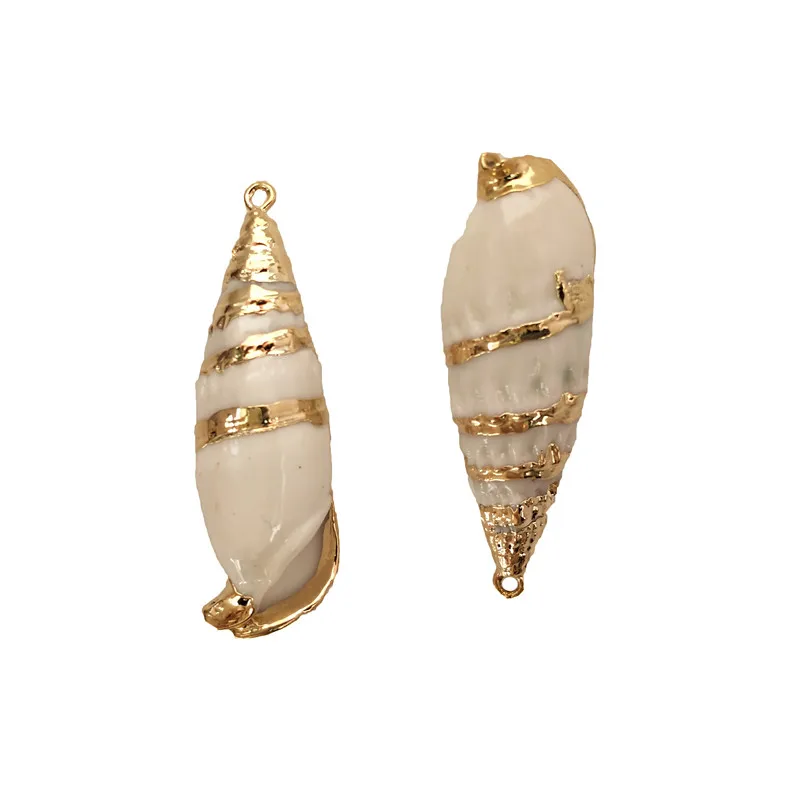 20 шт. белый морской раковины натуральный гребешок подвеска из гальванического