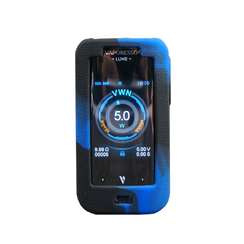 Black blue gel Силиконовый чехол для Vaporesso Lux 220W TC Kit, чехол для кожи, гелевая оболочка, подходит для Vaporesso Lux 220W Mod shield - Цвет: Black blue gel