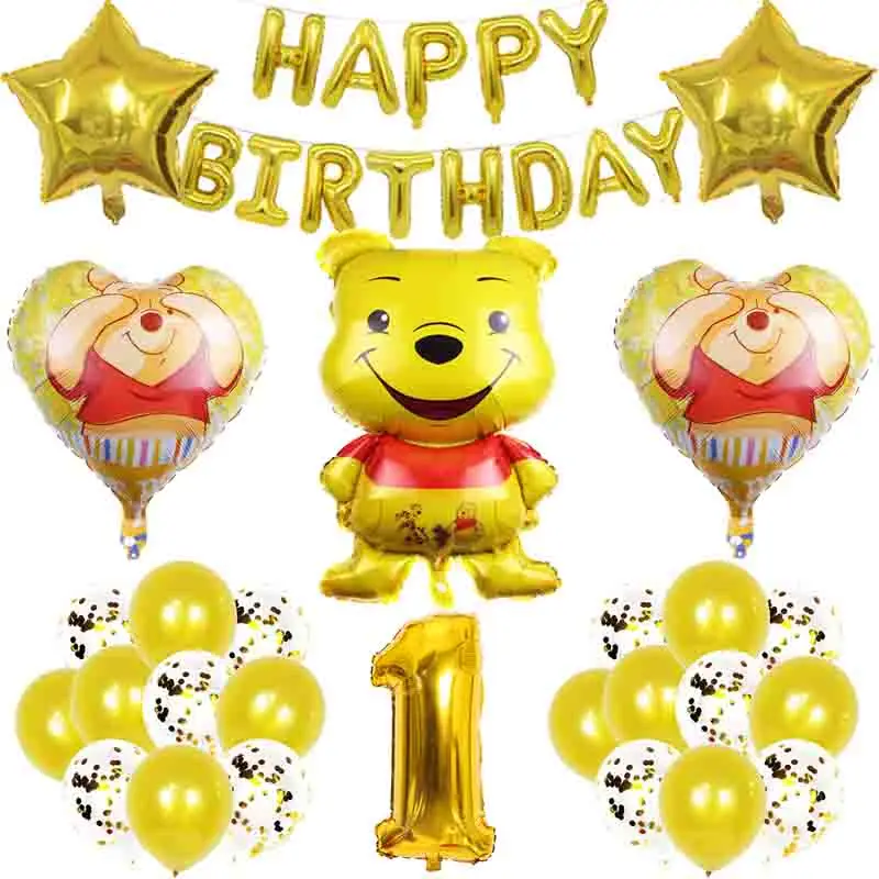 

1Set Disney Winnie the Pooh Tigger Film Balloon Birthday Party Decoration 32inch Number Balloon Baby Shower Supplies Kids Toy