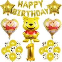 1set disney winnie the pooh tigger film balloon birthday party decoration 32inch number balloon baby shower supplies kids toy