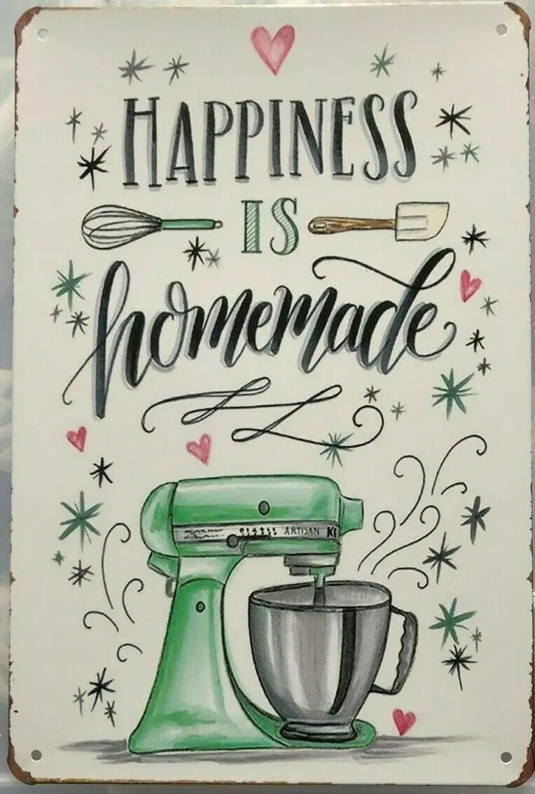 

Металлический жестяной знак «счастье-самодельный», декор для домашней двери, винтажный настенный плакат, табличка для кухни