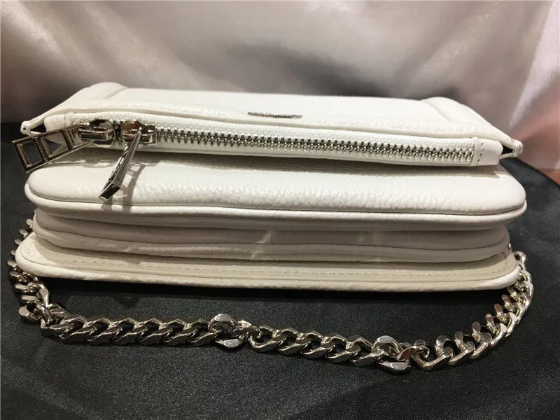 

Women Genuine Leather Bag Wings Decoration Two Chains Fashion Classic Casual Wild Lady Messager Bag Handbag Female Crossbody Bag