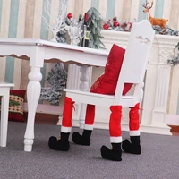 2022 new creative christmas chair leg covers reusable santa socks table feet cover practical xmas party decoration for home bar