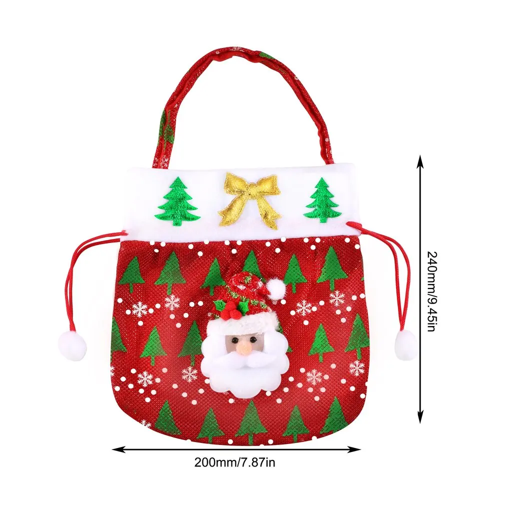 

Christmas Gift Handbag Drawstring Candy Bag Merry Christmas Sweet Candy Bags Present Bag Home Party Xmas Decoration For Children