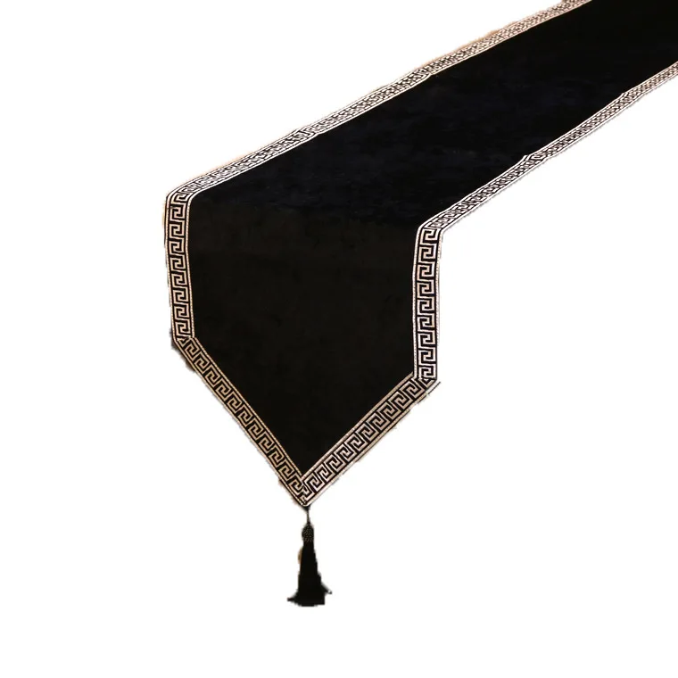 

Oval Table Runner embroidered Tea Table Europe TV Cabinet Tablecloth Lace Pendant tassel Dresser Table flag Shoe Dust Cover