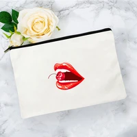 sexy lips cosmetic bag for makeup free shipping bags mini women womens travel make up pouch storage handbags organizer woman