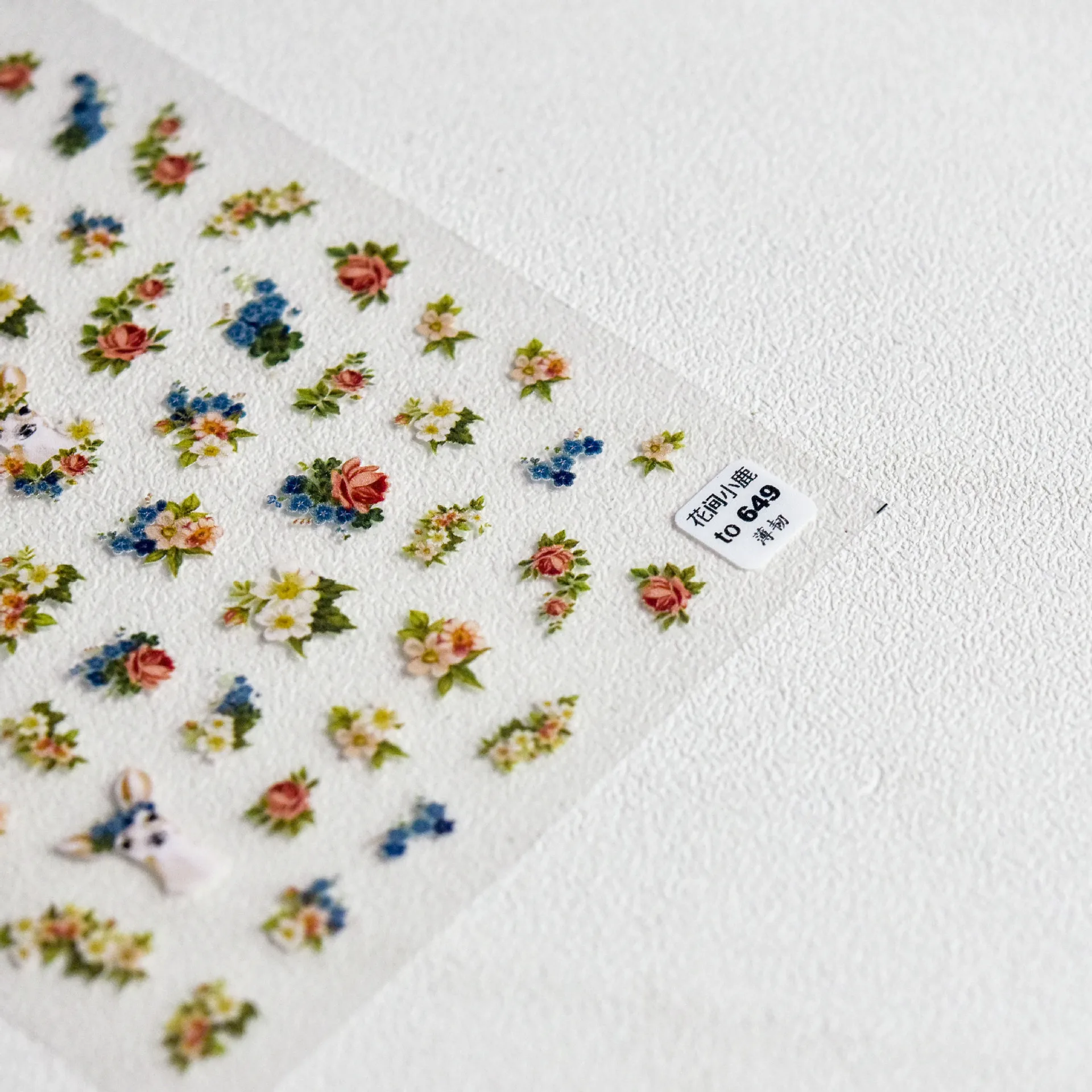 

Nail Art Sticker Adhesive High Quality Literature And Art Fawn In The Flowers Design DIY Nail Art Decal Sticker Decoration