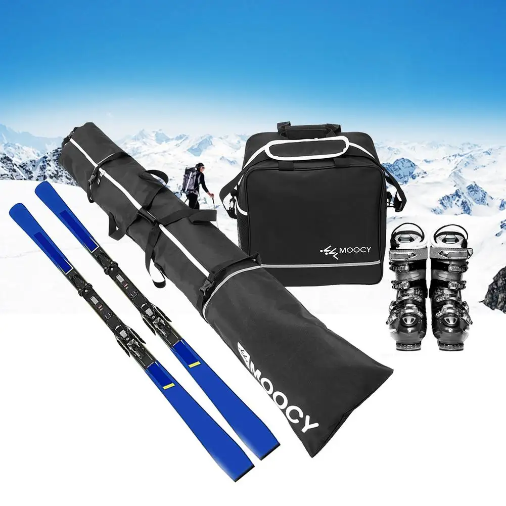 Boot Bag Combo Padded Waterproof Single Ski Travel Bag Transport Skis Snowboard Backpack Ski Boot Bag