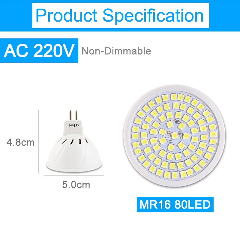 MR16 Светодиодный точечный светильник MR11 Светодиодный светильник AC 12 В 220 В 6 Вт 8 Вт SMD 2835 Светодиодный светильник Лампада Точечный светильник декоративная ампула теплый белый холодный белый