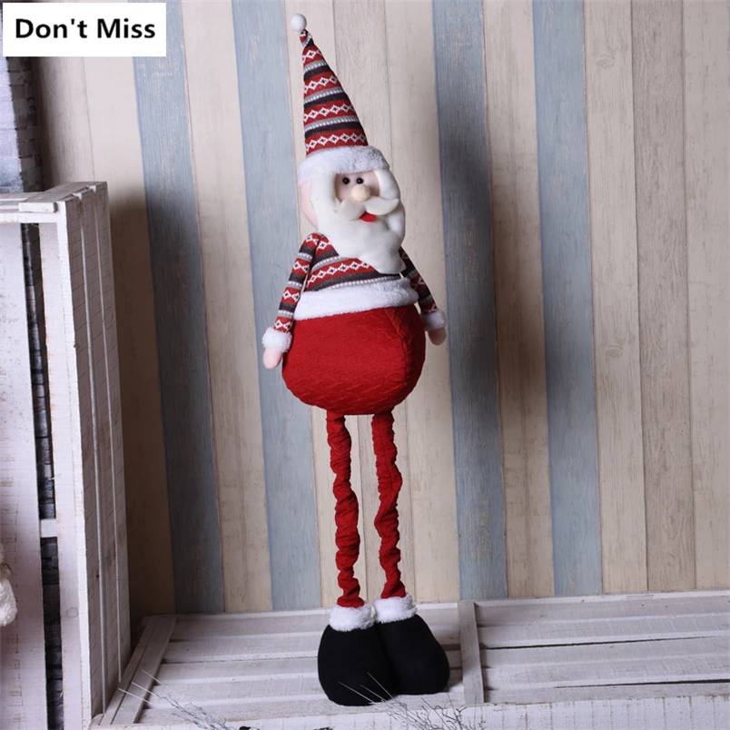 110 см выдвижной Санта Клаус снеговик лося Рождественские куклы Рождественская