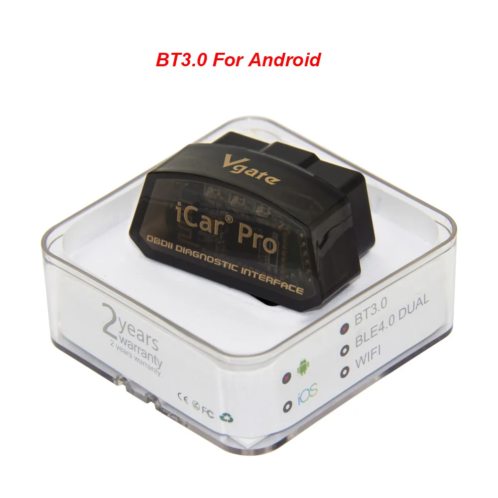 Vgate iCar Pro ELM327 V2.1 OBD2 Bluetooth 4,0 wifi сканер ELM 327 V2.1 iCar для Android/IOS OBD 2 OBD2 автомобильный диагностический инструмент - Цвет: iCar Pro 3.0