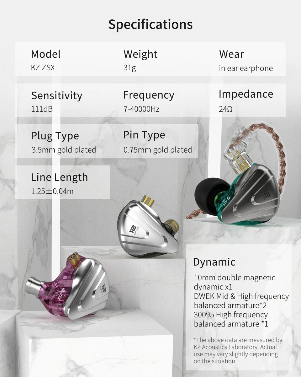 KZ ZSX 5BA+ 1DD гибридный 6 блок драйвера IEM в ухо наушники HIFI наушники капельки Беговые спортивные наушники сценические 2Pin AS10 ZS10 Pro