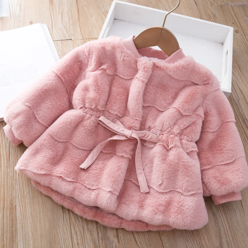 

Girls Baby's Kids Coat Jacket Outwear 2022 Hairy Thicken Spring Autumn Cotton Outdoor Teenagers Overcoat Toddler Cardigan Childr