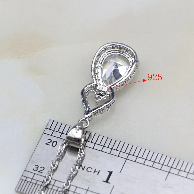 Ювелирные изделия из серебра 925 пробы Белый Австралийский Кристалл ювелирные