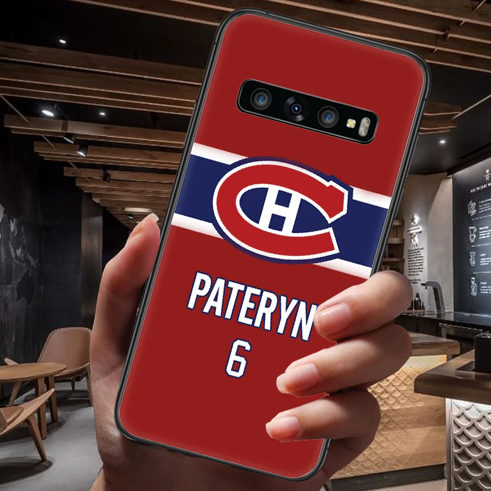 

Montreal ice Hockey Canadien Phone Case For Samsung Galaxy Note S 8 9 10 20 Plus E Lite Uitra black Cover Painting Cell Soft