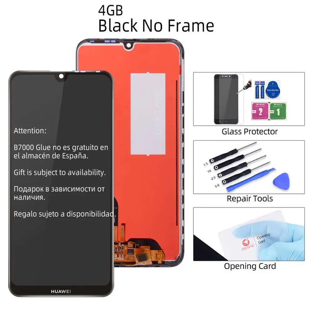 Дисплей для huawei Enjoy 9, сенсорный ЖК-экран с рамкой для huawei Y7 Pro для Y7 Prime, сменный ЖК-DUB-LX1 - Цвет: 4G Black No Frame