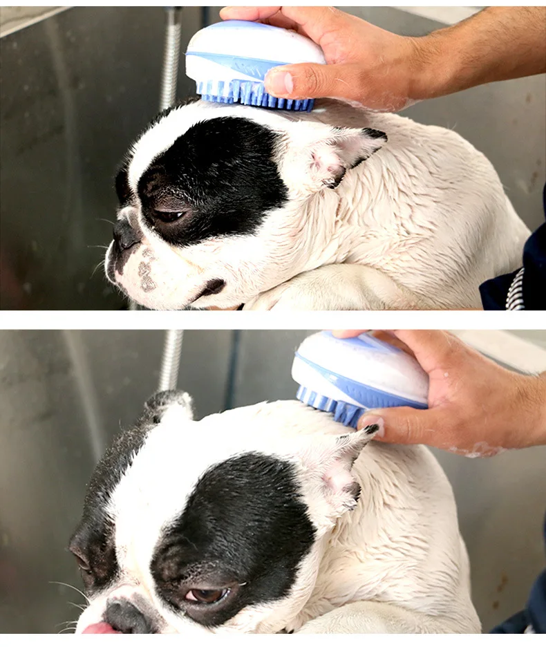

Pet Dog Bath Brush Comb Silicone SPA Shampoo Massage Brush Shower Hair Removal Comb For Dogs Cats Cleaning Grooming Tool