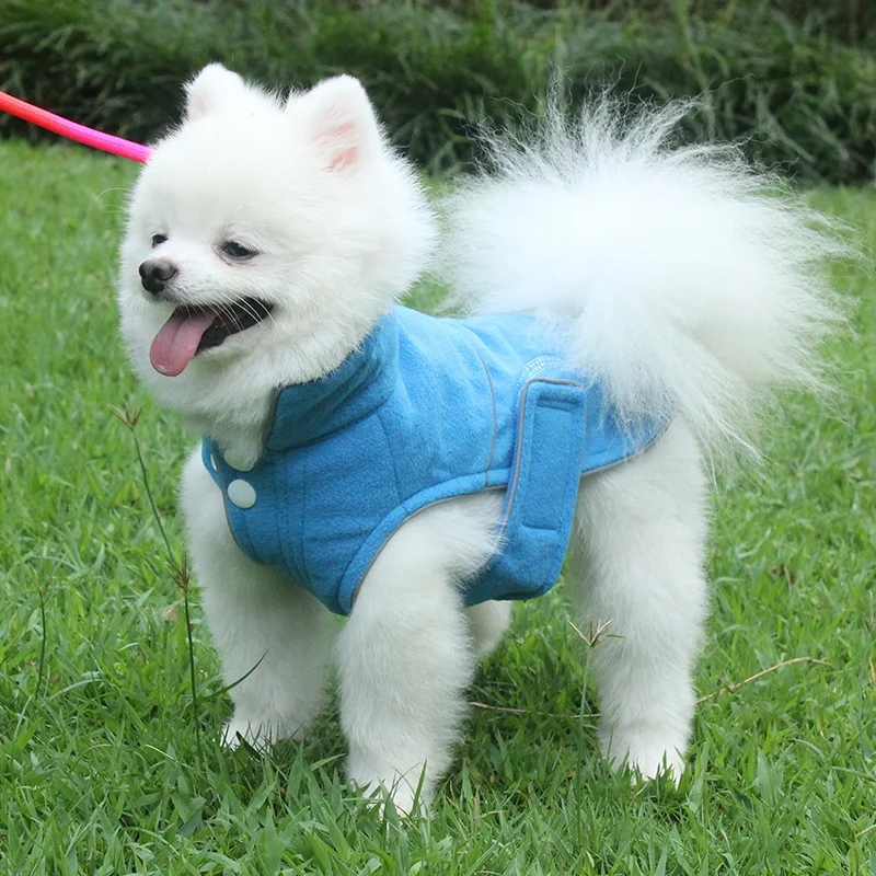 

Dog Vest Pet Clothes Reflective Puppy Polar Fleece Thermal Cloth