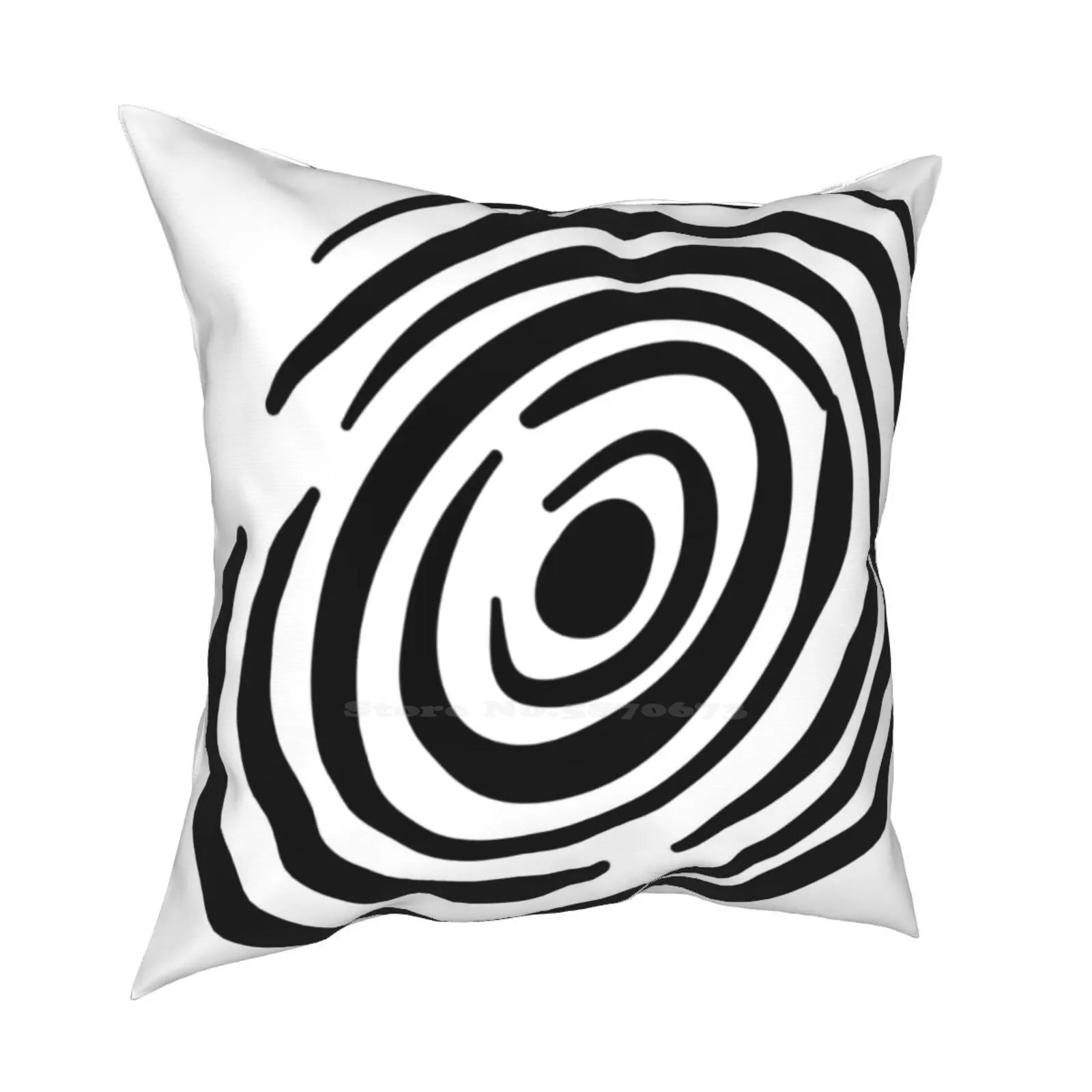 Отпечаток пальца вихревой черный родной наволочка отпечаток логотип весело