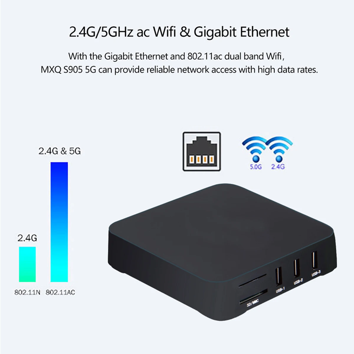 4GB 64GB 4K Android 10 Smart Box HD 3D 2.4G WiFi S905W Quad Core Media Player smart tv android box TV | Электроника