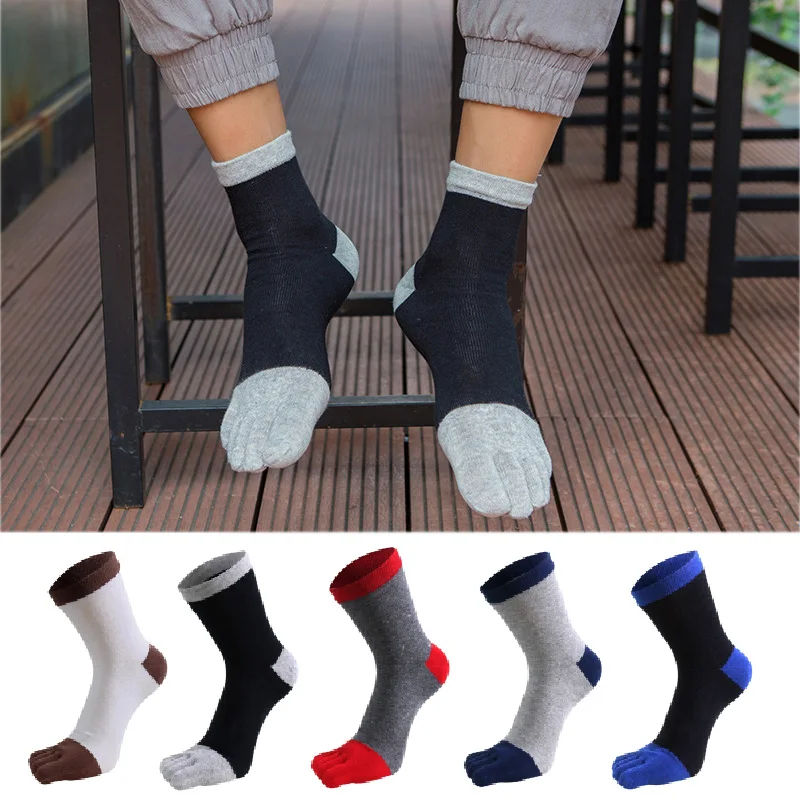 Новинка носки с пятью пальцами мужские забавные комбинированные хлопковые